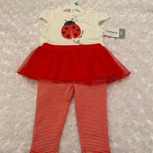 Carter's Baby 2Pc Lady Bug Tutu Outfit - 6M